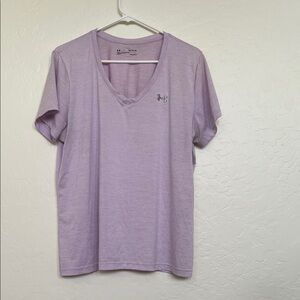 Under Armour Lavender V-Neck Tee
